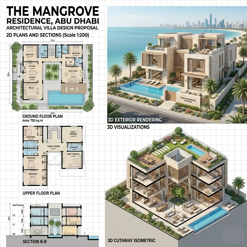 Mangrove 2d and 3d design architecture