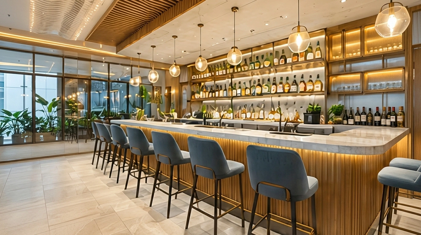 Bar Counter Wide Shot