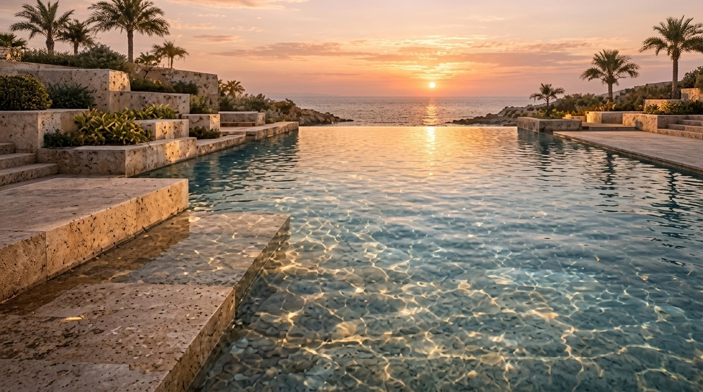 Infinity Pool Sea View at Sunset